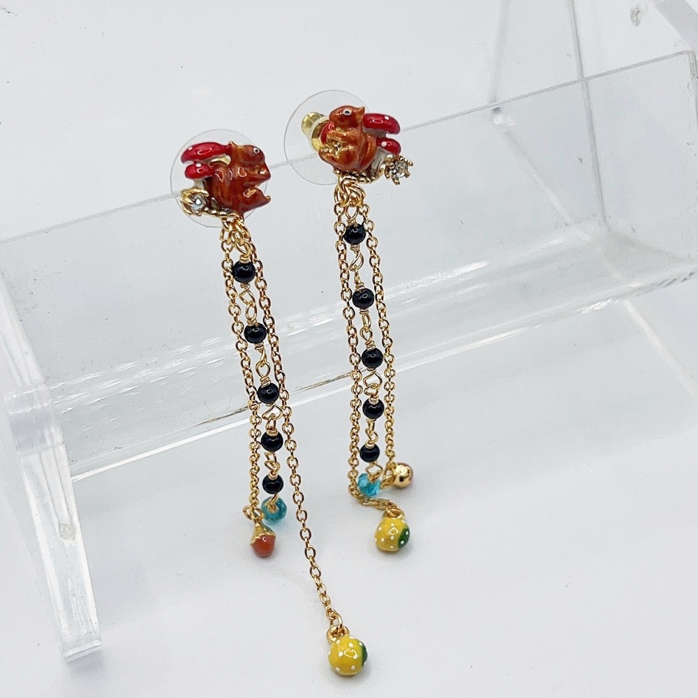 Les Nereides squirrel earrings